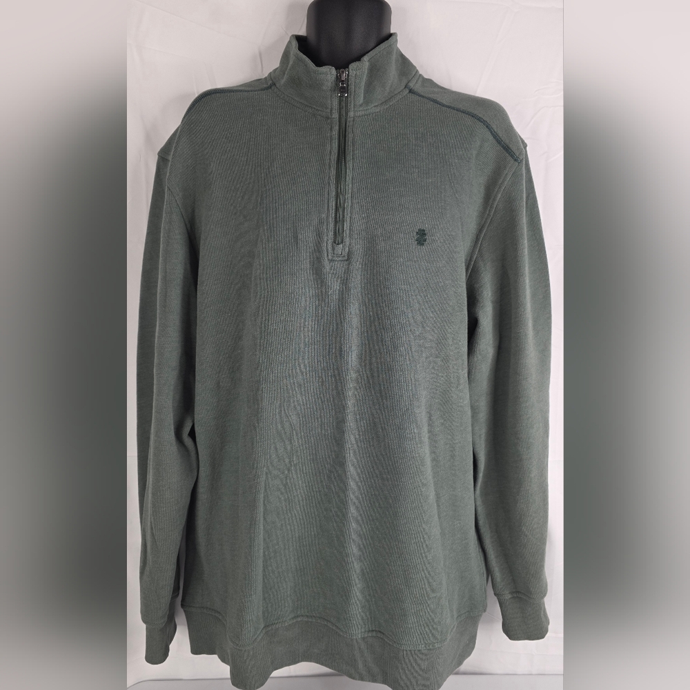 IZOD Saltwater Men’s 1/4 Zip Pullover Sweatshirt Green Size XL AS-3263
